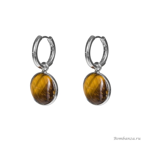 Серьги Fiore Luna, TIGER EYE